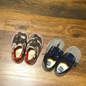 2 pairs of baby Gap toddler shoes Size 5 and 6